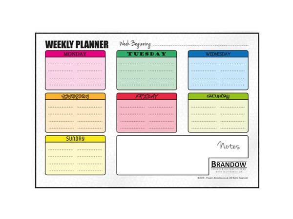 Download PDF Weekly Planner Templates in A4, A3 or A2 Sizes.